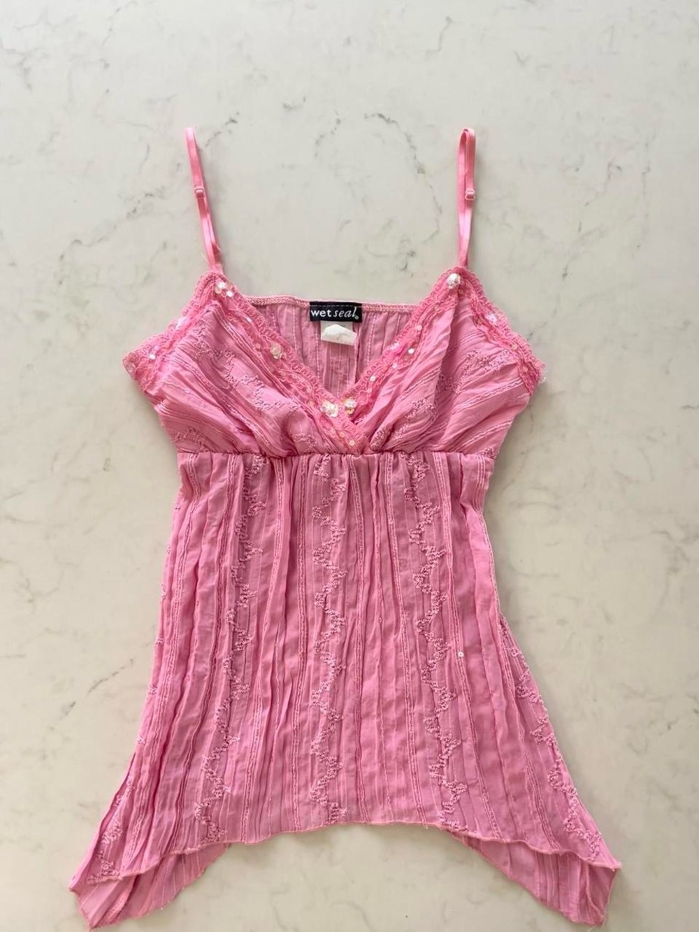 Wet Seal Pink Fairy Sequin Top